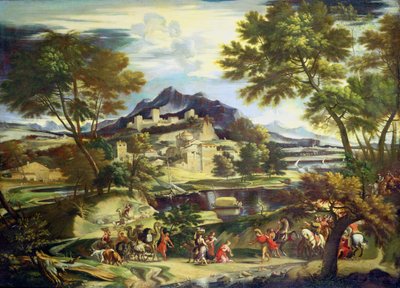 Dávid és Abigail találkozása (olaj, vászon) alkotó: Domenichino (1581-1641) (circle of)