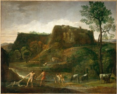 Herkules kirángatja Kakuszt a barlangjából ... alkotó: Domenichino (1581-1641)