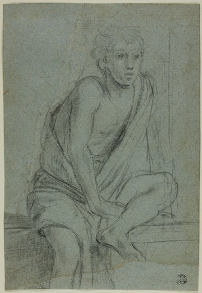 Ülő fiatalok: Tanulmány Szent András korbácsolásához alkotó: Domenichino