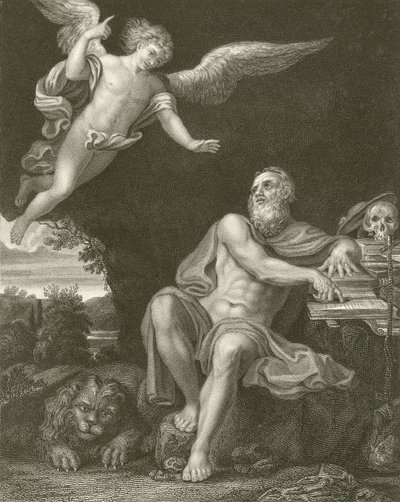 Szent Jeromos az angyallal alkotó: Domenichino