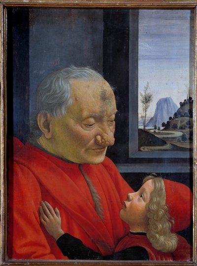 Egy idős férfi és egy fiatal fiú portréja Domenico Ghirlandaio festménye (1449-1494) 15. századi nap. 0,62x0,46 m - Egy idős férfi és egy fiatal fiú portréja (más néven Egy öreg és unokája). Domenico Ghirlandaio (1449-1494) festménye XV. alkotó: Domenico Ghirlandaio