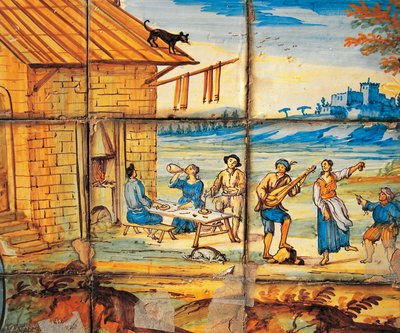 A Klarisszák kolostor majolika díszítésének részlete alkotó: Domenico Antonio Vaccaro