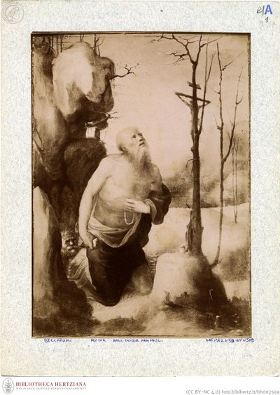 Beccafumi - Bűnbánó Jeromos, leltárszám: 166. alkotó: Domenico Beccafumi