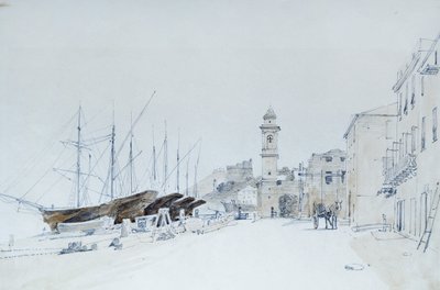 Fegyverek megtekintése Taggiában, kb. 1860, Pasquale Domenico Cambiaso (1811-1894), Olaszország Ceruza és akvarell. alkotó: Domenico Cambiaso
