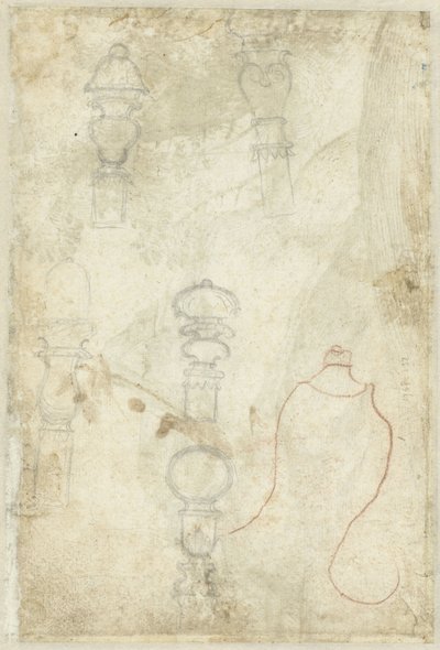 Gombok vázlatai alkotó: Domenico Campagnola (possibly)
