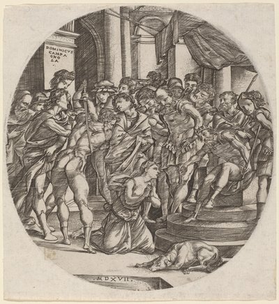 Szent Katalin lefejezése alkotó: Domenico Campagnola