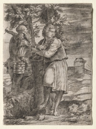 Pásztor és öreg harcos alkotó: Domenico Campagnola