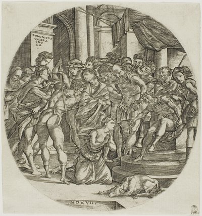 Szent Katalin lefejezése alkotó: Domenico Campagnola