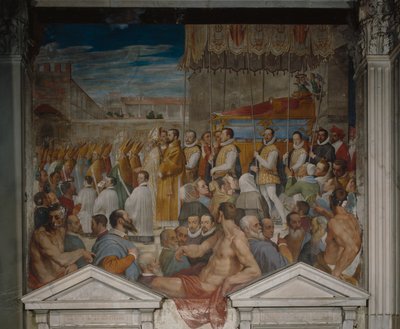 Szent Antoninus testének körmenete, 1589 (frézo) alkotó: Domenico Cresti