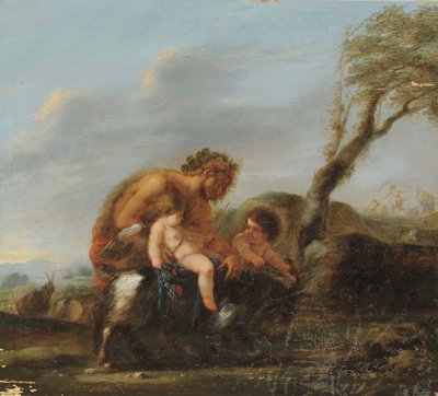 Szatír két kerubokkal alkotó: Domenico Fetti