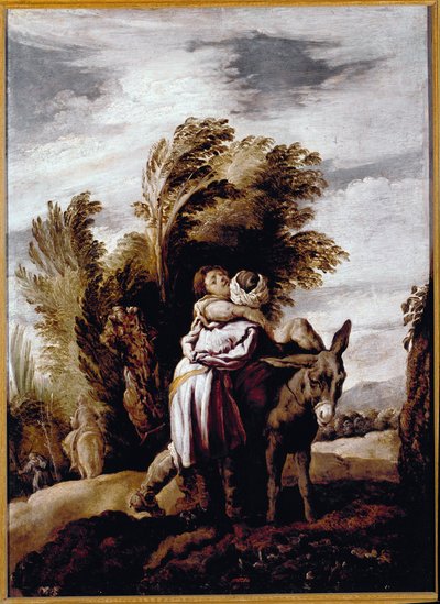 Példabeszéd az irgalmas szamaritánusról (olaj, vászon alkotó: Domenico Fetti or Feti
