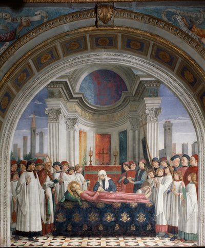 Szent Fina temetése – freskó alkotó: Domenico Ghirlandaio