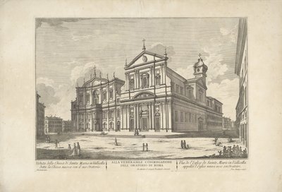 Templom Nuova te Róma Kilátás az új templomként ismert Vallicella-i S. Maria templomra oratóriummal / Vue de l