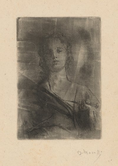 A gravírozás megszemélyesítése alkotó: Domenico Morelli