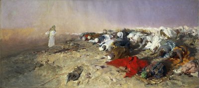 Mohamed prédikációja alkotó: Domenico Morelli