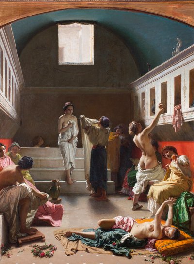 Pompei fürdője – Peinture de Domenico Morelli (1826-1901) alkotó: Domenico Morelli
