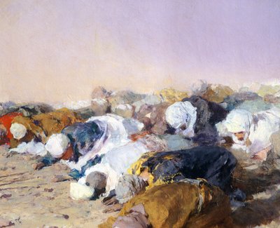 Mohamed prédikációja alkotó: Domenico Morelli