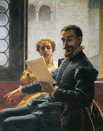 Torquato Tasso felolvassa a Felszabadult Jeruzsálemet Eleonora d