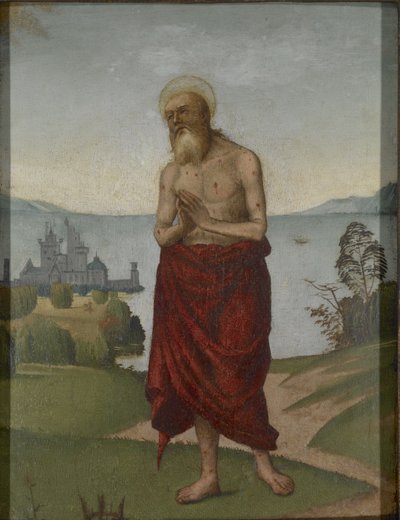 Szent Onufriusz (olaj a panelen) alkotó: Domenico Panetti