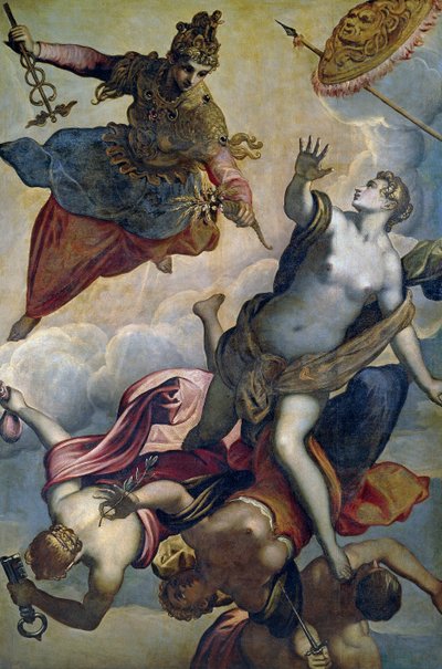 "" Allegorie de la prosperite "" (A jólét) Peinture de Domenico Tintoretto dit le Tintoret (1560-1635) 16. század vége Dim 207x140 cm Prado Múzeum, Madrid alkotó: Domenico Robusti Tintoretto