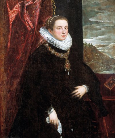 Fekete ruhás hölgy, 1560-as évek alkotó: Domenico Robusti Tintoretto