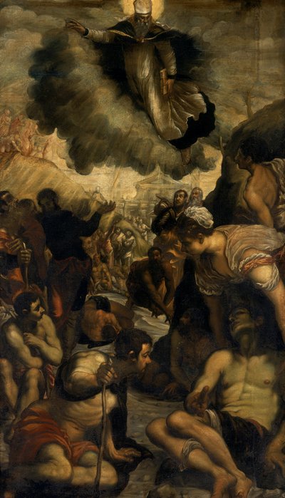 Szent Ágoston a nyomorékokat gyógyítja, 1549 körül alkotó: Domenico Robusti Tintoretto