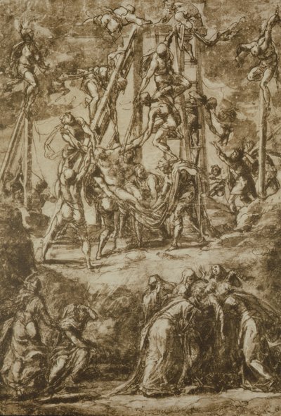 Tanulmány a lerakódáshoz alkotó: Domenico Robusti Tintoretto