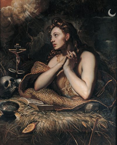 A bűnbánó Magdolna, 1600 körül alkotó: Domenico Robusti Tintoretto