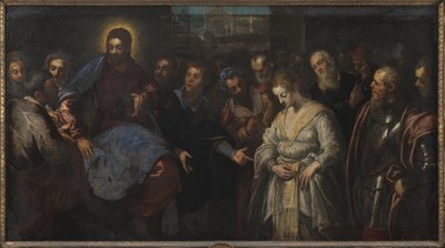 Krisztus és a házasságtörőnő alkotó: Domenico Tintoretto