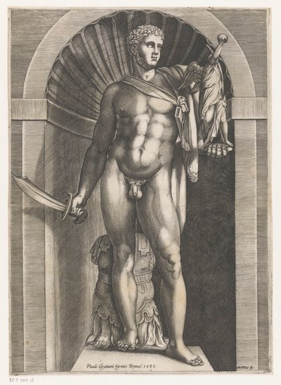 Egy harcos szobra Speculum Romanae Magnificentiae (sorozat címe) alkotó: Domenico Vito
