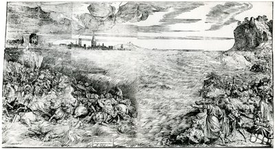 "A fáraó seregének elpusztítása a Vörös-tengerben", 1549, 1937 alkotó: Domenico dalle Greche