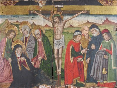 Panel a keresztre feszítéssel a Retable-ból, 15. század. alkotó: Domingo Ram