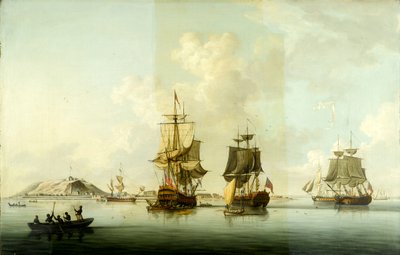 Támadás Goree ellen, 1758. december 29.: Horgonyzó hajók az akció után alkotó: Dominic Serres