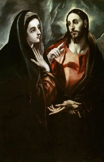 Krisztus búcsút vesz anyjától, kb. 1600. alkotó: Dominico El Greco