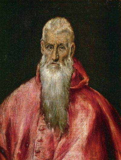 Szent Jeromos bíborosként, 1600-1610 körül. alkotó: Dominico El Greco
