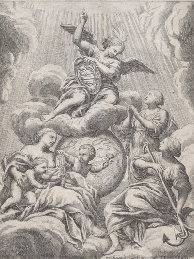 Hit, remény és szeretet, 1630-78. alkotó: Dominique Barriere