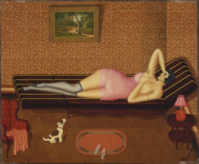 Nyári szieszta, nő hazudik, 1933. alkotó: Dominique Peyronnet