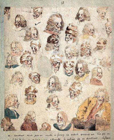 Különböző levegők Voltaire 30 fejében alkotó: Dominique Vivant Denon