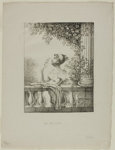 Fiatal lány madár alkotó: Dominique Vivant Denon
