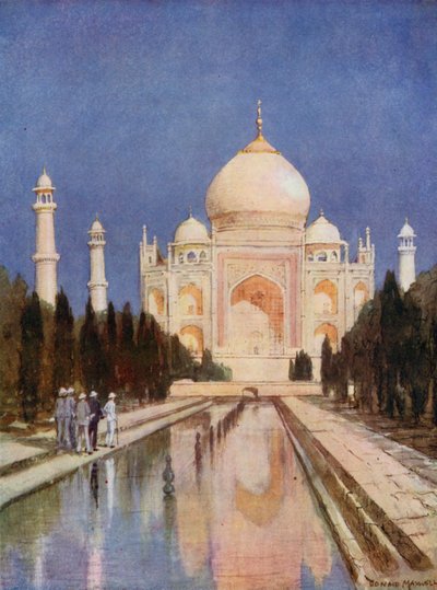 A herceg a Taj Mahalban (színes litográfia) alkotó: Donald (after) Maxwell