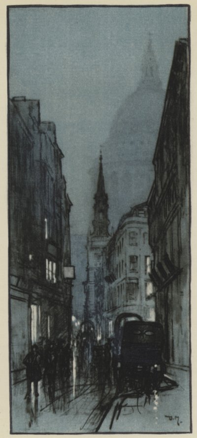 Szent Pál-székesegyház a Watling Street felől alkotó: Donald Maxwell