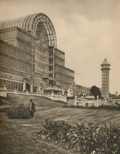 A sydenhami kristálypalota üvegei és gerendái, 1935. alkotó: Donald McLeish