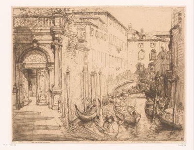 Kilátás Velencében 1911 (A Fehér Palota) A Fehér Palota alkotó: Donald Shaw MacLaughlan (signed by artist)