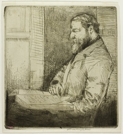 Francia diák portréja alkotó: Donald Shaw MacLaughlan