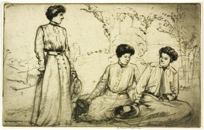 Három lány alkotó: Donald Shaw MacLaughlan