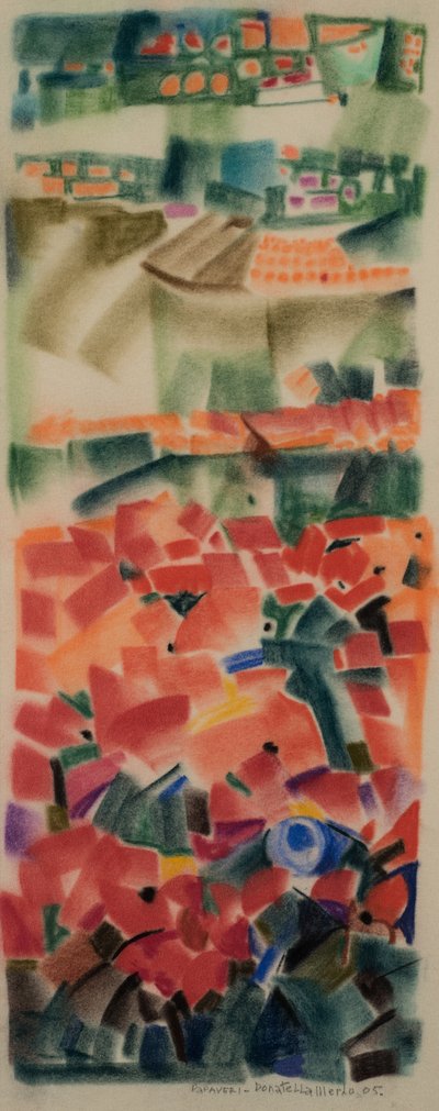 Pipacsok, 2005 (pasztell bársonypapíron) alkotó: Donatella Merlo