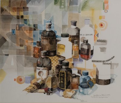 Minden a mélynyomáshoz, 2010 (akvarell, papír) alkotó: Donatella Merlo