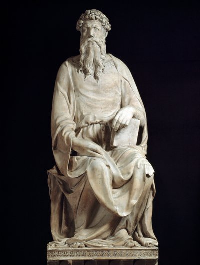 Szent János evangélista. Márvány szobor alkotó: Donatello