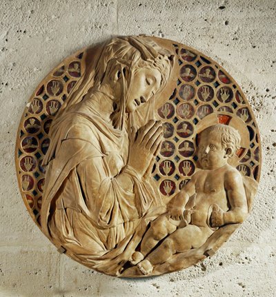 A gyermeket imádó Szűzanya, " Madonna Todi " ... alkotó: Donatello