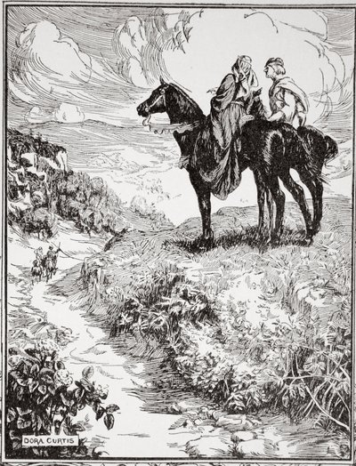„Ahogy a kis erdei dombon várnak”, 1905. alkotó: Dora Curtis